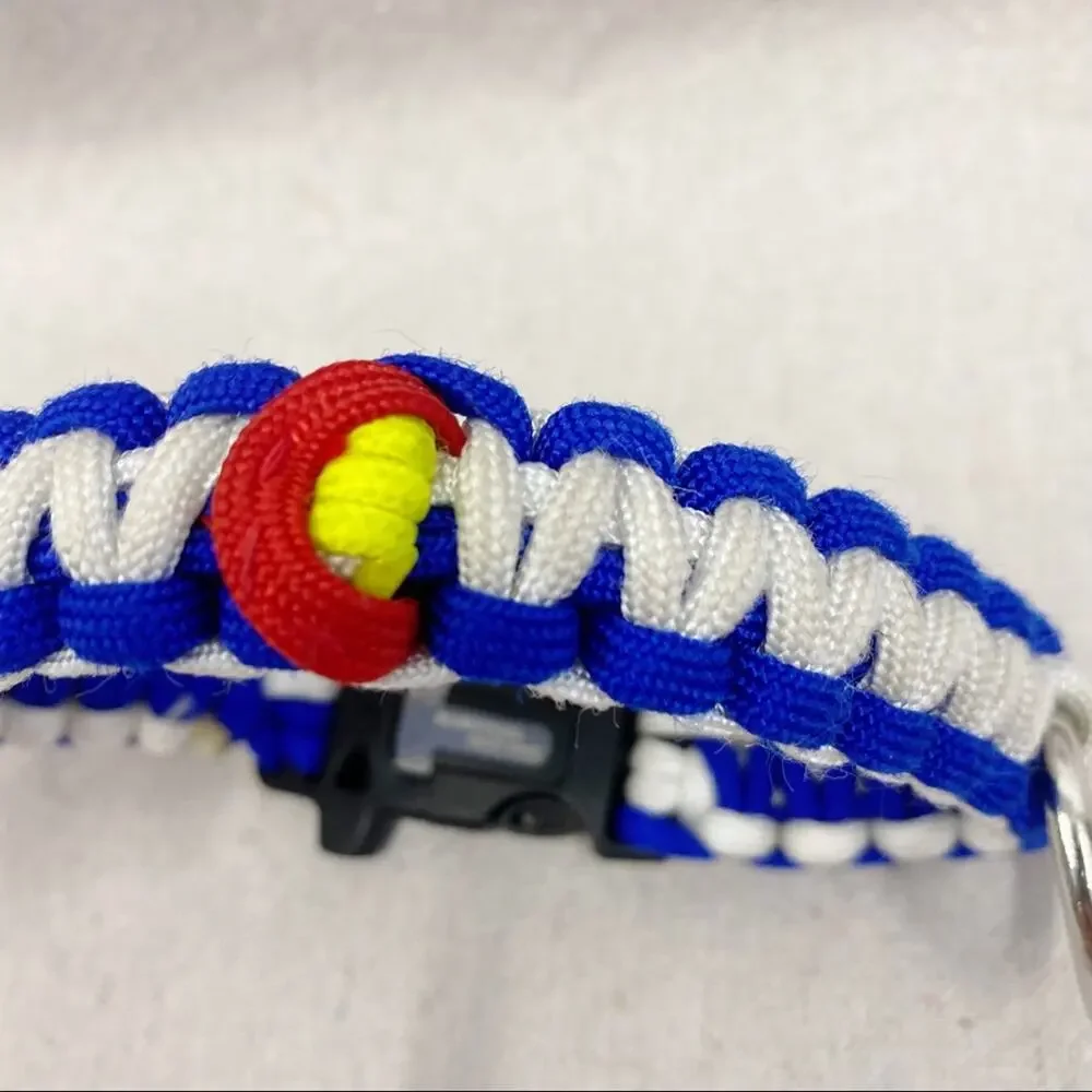 Colorado‎ flag theme ripcord dog collar 14 inches/medium